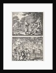 Abraham receives the three angels, Lot leaves Sodom by Andries van Damme