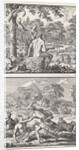 Adam and Eve in paradise, Abel beaten by Cain by Jan Luyken