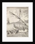 Fight at a Malaysian canoe in the Bay of Siam, Thailand by Abraham de Hondt