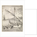 Fight at a Malaysian canoe in the Bay of Siam, Thailand by Abraham de Hondt