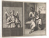 Angel with sword, Moor plays five stringed instrument by Jan Luyken