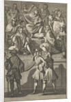 Receipt of Cornelis de Bruyn as a new member of the Bentvueghels, 1674 by Caspar Luyken