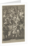 Receipt of Cornelis de Bruyn as a new member of the Bentvueghels, 1674 by Caspar Luyken