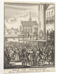 Johan van Barneveld kneels on the scaffold for his beheading, 1619 by Jan Claesz ten Hoorn