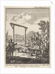 Georg Petersson, favorite of King Erick is broken on the wheel, 1517 by Jan Claesz ten Hoorn