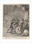 James I of Scotland is killed by traitors cruelly, 1437 by Jan Claesz ten Hoorn