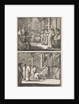 Cardinal Montalto stands up after being elected as pope and throws away his stick, Cardinals kiss the feet of Pope Sixtus V by Steven Swart
