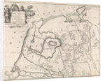 Historical map of Netherlands with the areas of the Batavians and Frisians V by Henricus Wetstein