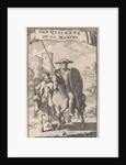 Don Quixote on horseback, Sancho next to him on a donkey by Pieter Mortier