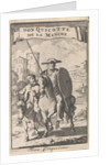 Don Quixote on horseback, Sancho next to him on a donkey by Pieter Mortier