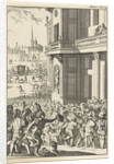 Large popular uprising before the palace in Madrid, Spain by Willem Broedelet