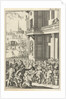 Large popular uprising before the palace in Madrid, Spain by Willem Broedelet