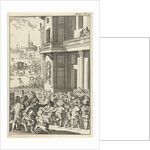 Large popular uprising before the palace in Madrid, Spain by Willem Broedelet