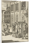 Mirandor's master, the innkeeper, in turning cage by Pieter van Rijschooten