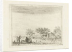 River view with rowing boat at Rijnsaterwoude by Daniël Nicolaas Chimaer van Oudendorp