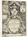 Louise Juliana of Orange-Nassau enthroned under canopy by Joannes Maire