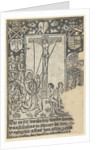 Christ on the cross with St. Francis and the final judgment by Anonymous