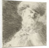 Portrait of an unknown man with fur hat by Simon Klapmuts