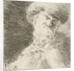 Portrait of an unknown man with fur hat by Simon Klapmuts
