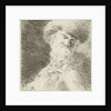 Portrait of an unknown man with fur hat by Simon Klapmuts