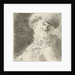 Portrait of an unknown man with fur hat by Simon Klapmuts