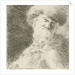 Portrait of an unknown man with fur hat by Simon Klapmuts