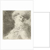Portrait of an unknown man with fur hat by Simon Klapmuts