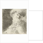 Portrait of an unknown man with fur hat by Simon Klapmuts