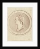 Portrait of Marie Antoinette, Dauphine of France, in bas-relief on the medallion by Gilles Demarteau