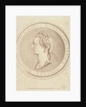 Portrait of Marie Antoinette, Dauphine of France, in bas-relief on the medallion by Gilles Demarteau