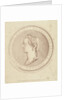 Portrait of Marie Antoinette, Dauphine of France, in bas-relief on the medallion by Gilles Demarteau