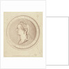 Portrait of Marie Antoinette, Dauphine of France, in bas-relief on the medallion by Gilles Demarteau