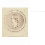 Portrait of Marie Antoinette, Dauphine of France, in bas-relief on the medallion by Gilles Demarteau