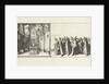 The tomb in the church and the head of the funeral procession, 1623 by Hendrick Hondius I