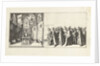 The tomb in the church and the head of the funeral procession, 1623 by Hendrick Hondius I