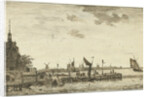 Harbour View of the Old Hooft Rotterdam by Hendrik Kobell