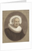 Portrait of an old woman with wide stiff pleated collar and cap diadem by Pieter Louw