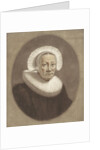 Portrait of an old woman with wide stiff pleated collar and cap diadem by Pieter Louw