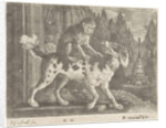Monkey on the back of a dog by Edward Cooper