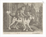 Monkey on the back of a dog by Edward Cooper