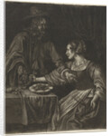Man and woman with a jug by Jan de Groot