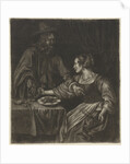 Man and woman with a jug by Jan de Groot