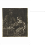 Man and woman with a jug by Jan de Groot