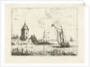 Harbour view with a watchtower by Bonaventura Peeters I