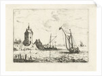 Harbour view with a watchtower by Bonaventura Peeters I