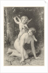Amor on the back of a young woman by Léon Bazile Perrault