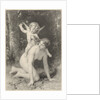 Amor on the back of a young woman by Léon Bazile Perrault