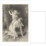 Amor on the back of a young woman by Léon Bazile Perrault