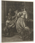 Music making people around a table by Jan van Somer