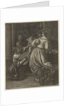 Music making people around a table by Jan van Somer